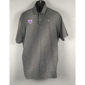 Washington Huskies Shirt Mens XL Gray NCAA Football Nike Dri Fit Polo College